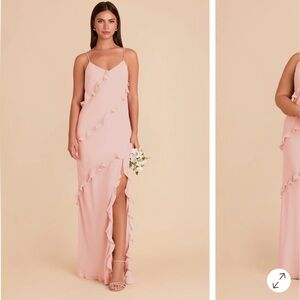 Birdy Grey Blush Ruffle Maxi Dress